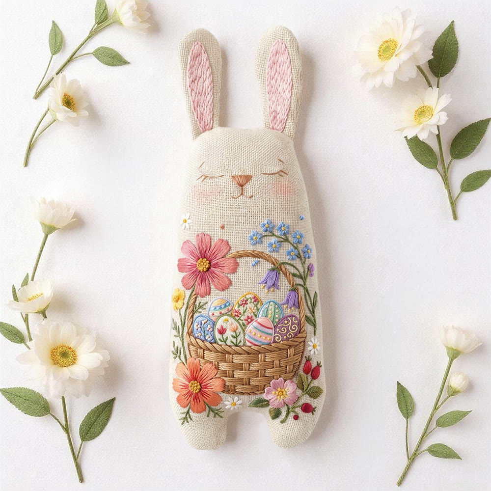 Rubbyoo Bunny Toy Embroidery Kit  - Easter Basket  | Adorable Stuffed Bunny Toy | Diy Sewing Kit | Unique Birthday Gift  - image 9