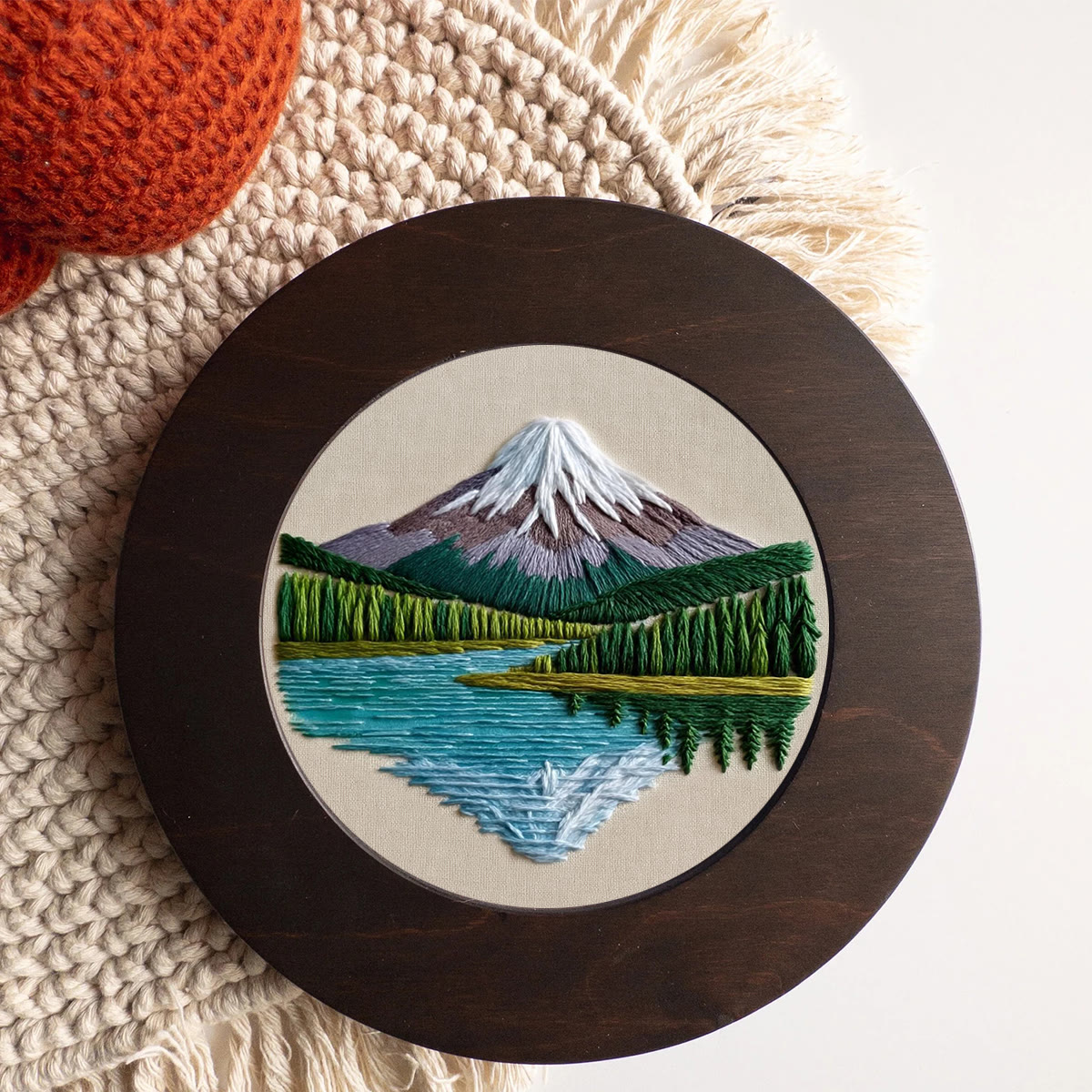 Rubbyoo Embroidery Kit - Snow-capped Mountain Lake | Accessible Diy | Serene Home Vibe - image 7