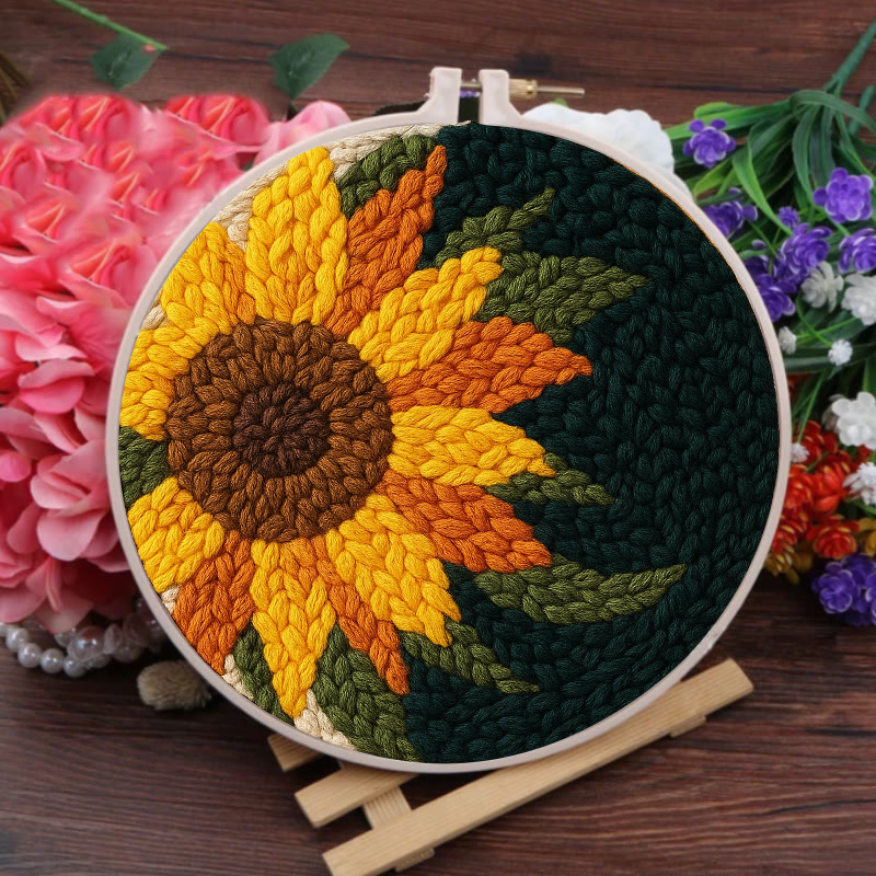  Sunflower Punch Needle Kit - Handmade Floral Craft | Perfect For Room Decor - image 6
