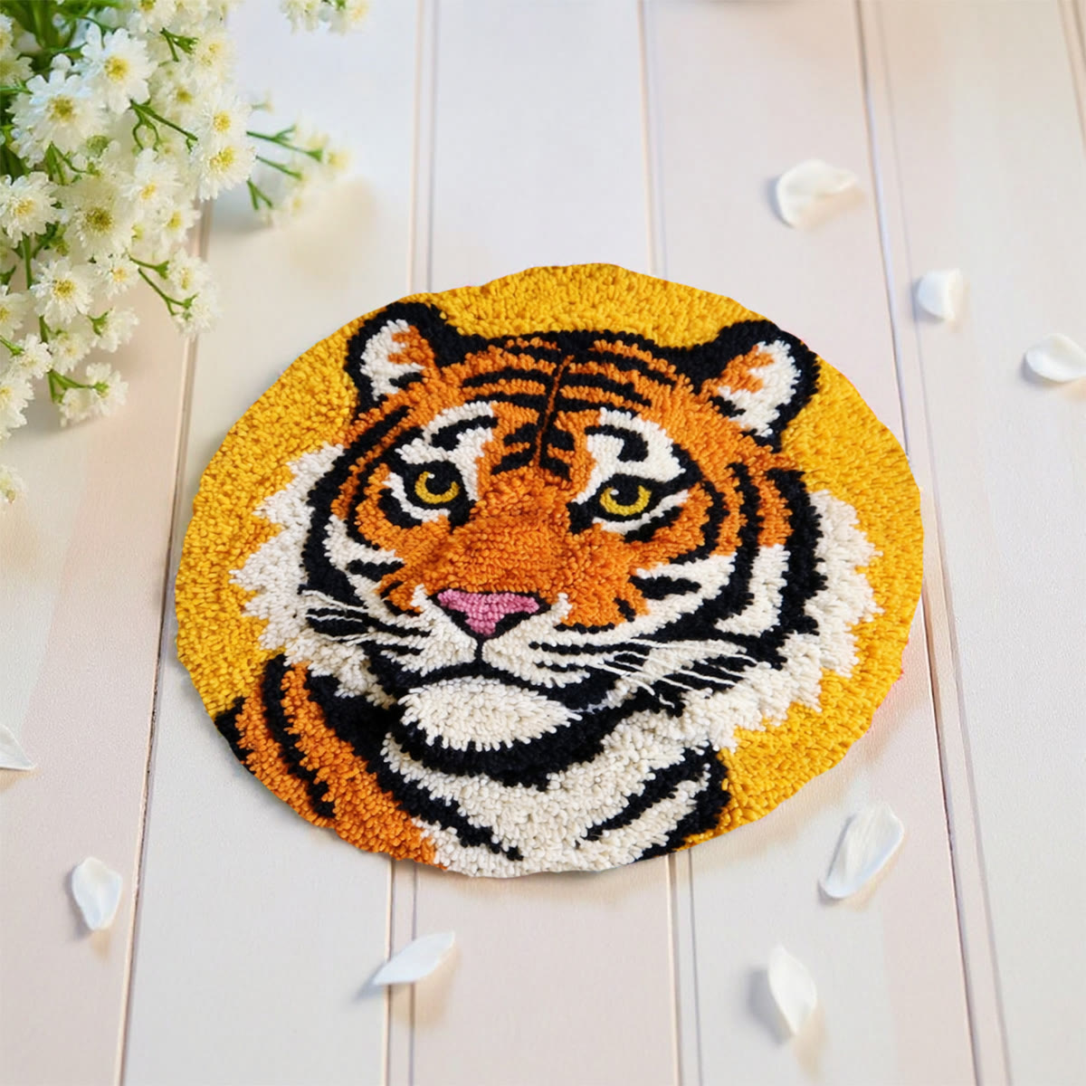 Rubbyoo Latch Hook Rug Kit - Fierce Tiger | Diy Animal Craft | Perfect Birthday Gift  - image 9