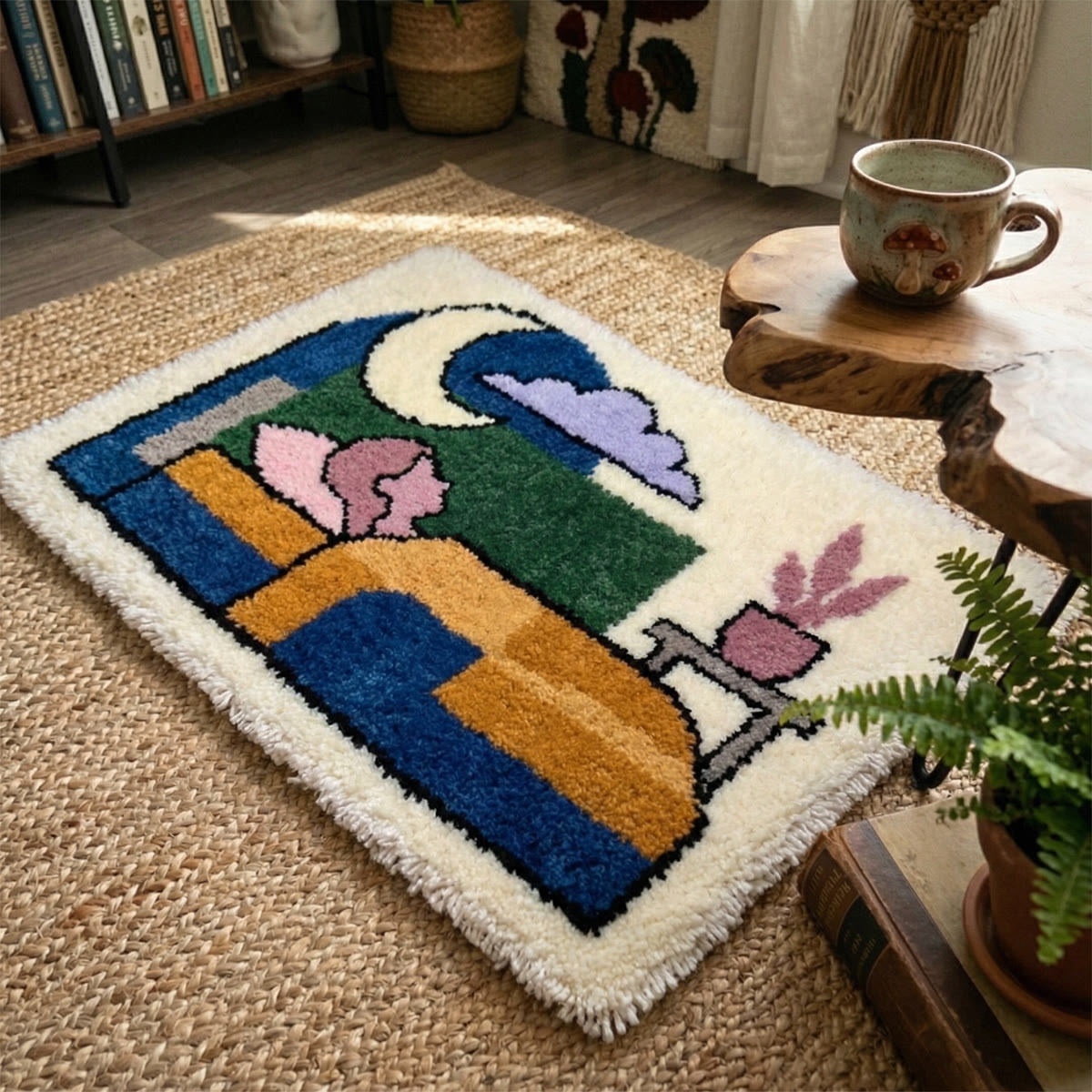 Rubbyoo Latch Hook Rug Kit - Have A Good Night | Perfect Bedroom Mat | Diy Handicraft For Beginner  - image 5