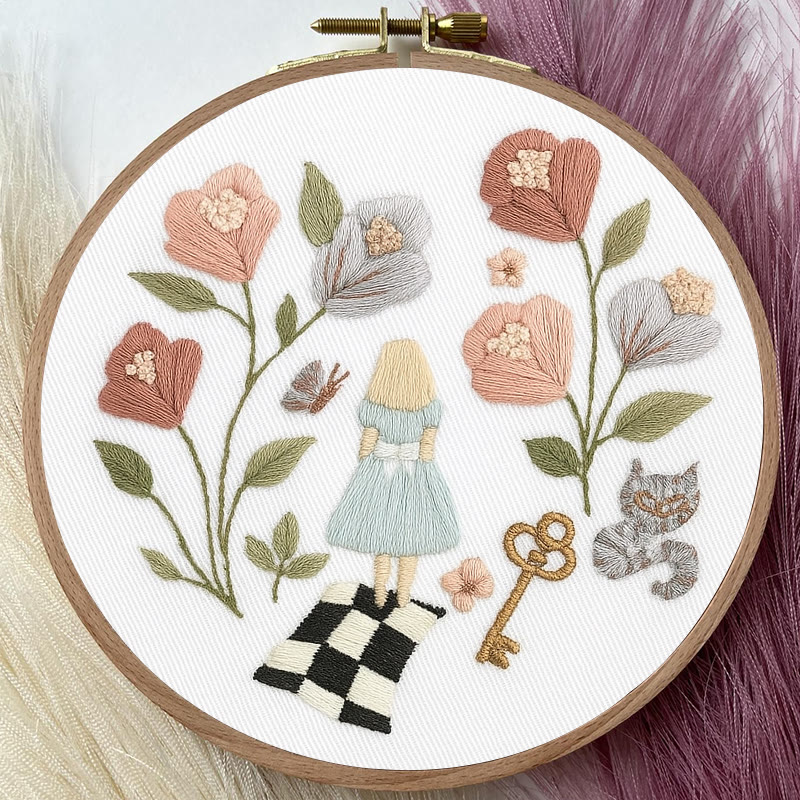 Rubbyoo Embroidery Kit - Fantasy Wonderland | Easy Floral Artwork | Diy Birthday Gift - image 5