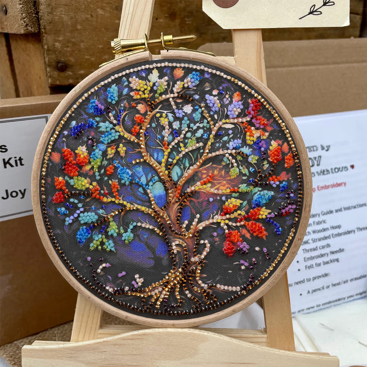 Rubbyoo Bead Embroidery Kit - Tree Of Life | Fantastic Needle Artwork | Craft For Home Adornment - image 6