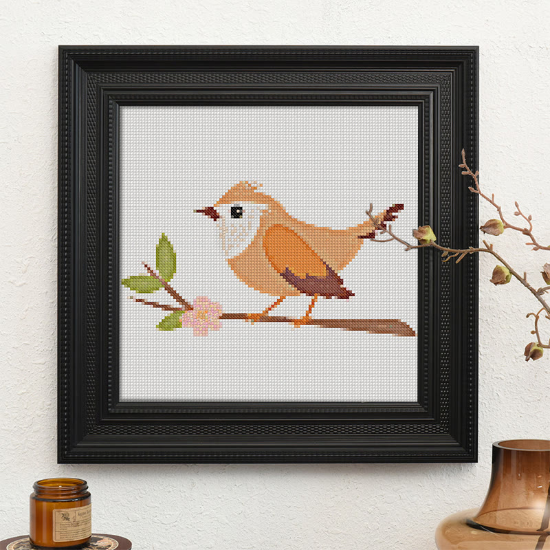  Cross Stitch Kit - Little Wren | Animal Sewing Craft | Beginner Friendly Handicraft  - image 10