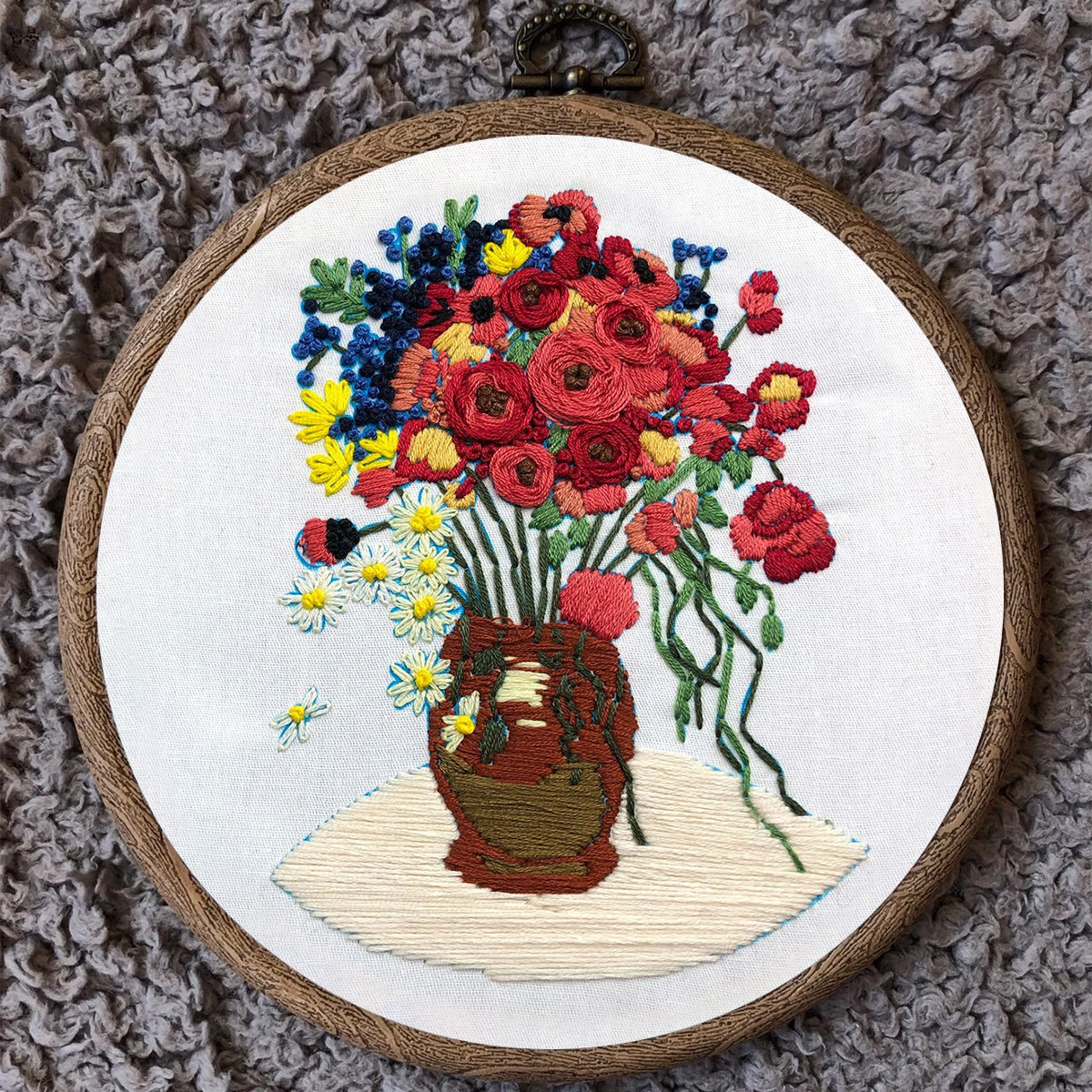 Rubbyoo Embroidery Kit - Poppy Flower - image 10