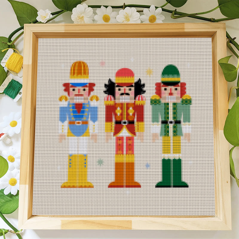 Cross Stitch Kit - Nutcracker Soldiers | Diy Handmade Artwork | Christmas Home Ddecor - image 9
