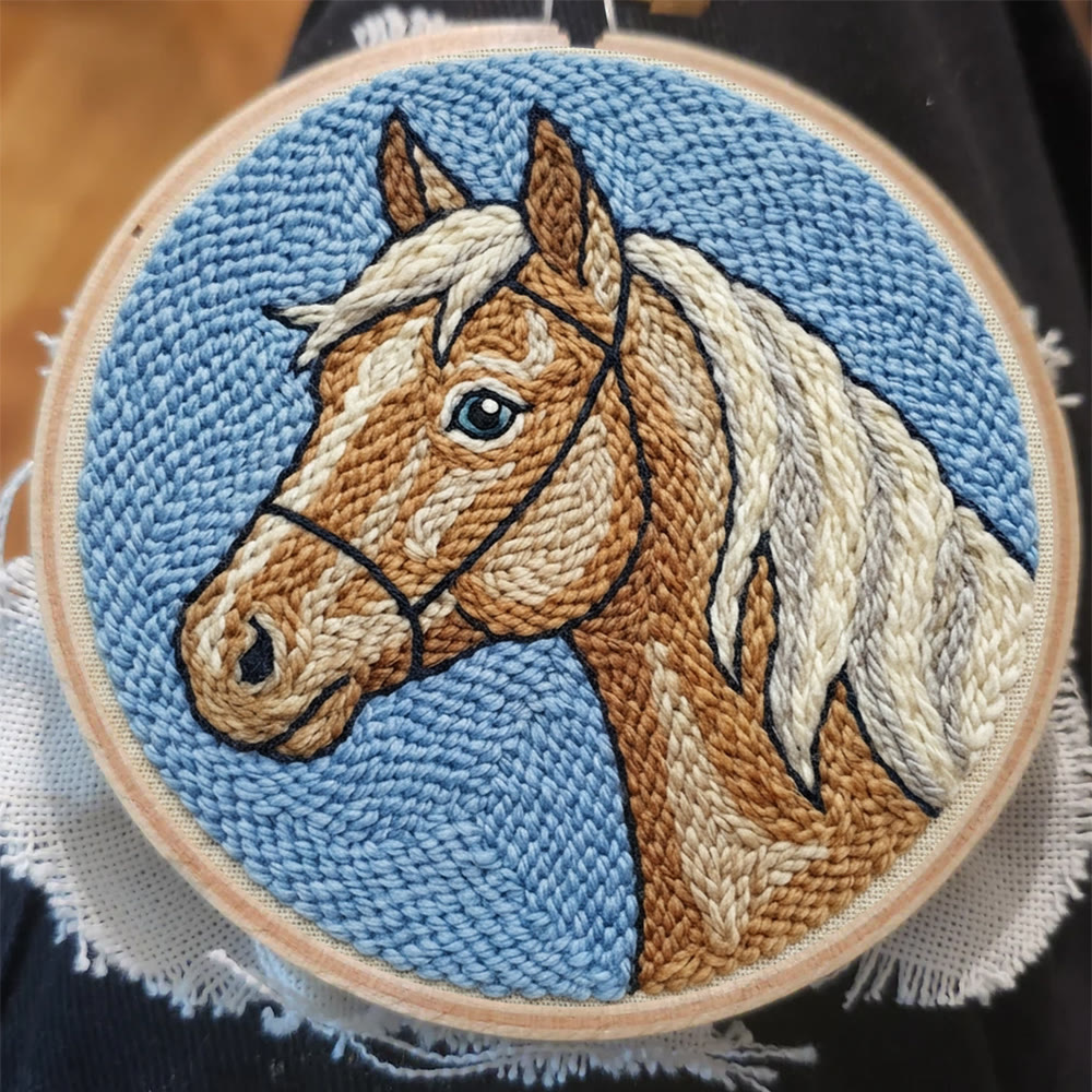 Horse Portrait  Punch Needle Kit - Handmade Western Vibe Craft | Creative Gift For Horse Lover - image 2