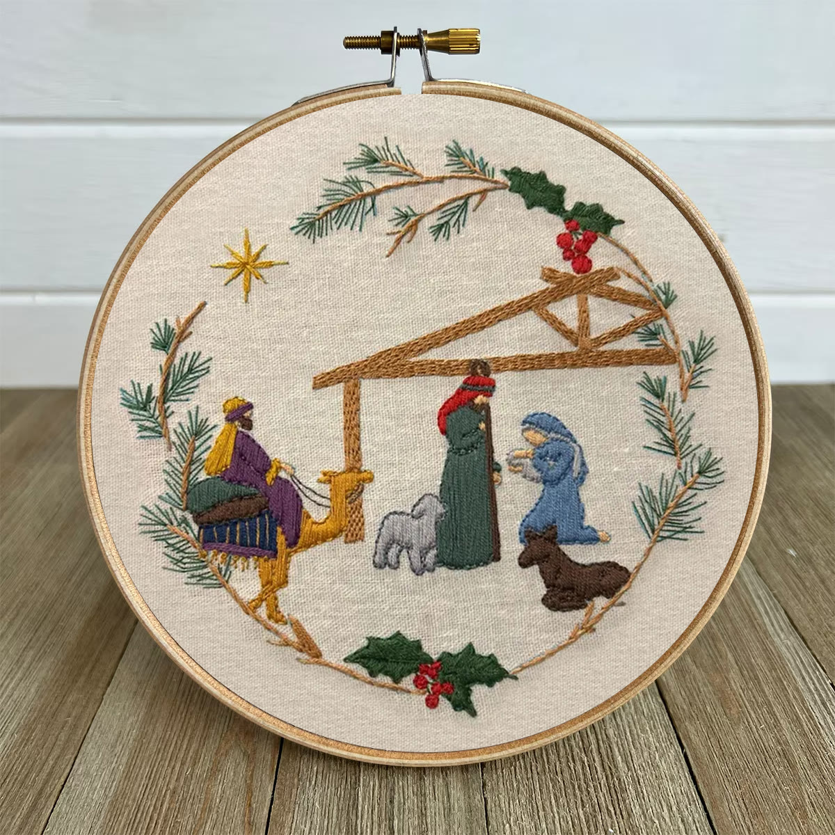 Rubbyoo Embroidery Kit - Christmas Nativity | Diy Christmas Wall Decor | Easy Needlework For Beginner - image 7