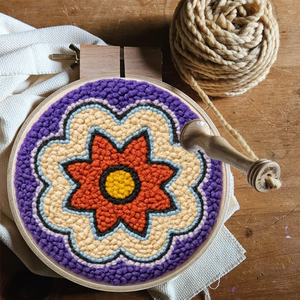 Mandala Bloom Punch Needle Kit - Handmade Desk Ornament | Perfect Craft For Beginner - image 10