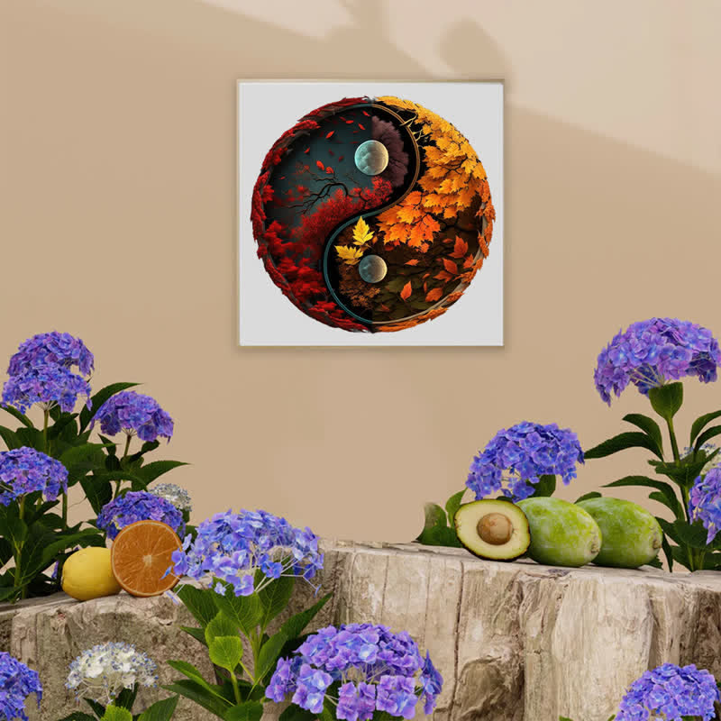 Rubbyoo Autumn Yin and Yang - Wooden Jigsaw Puzzle
