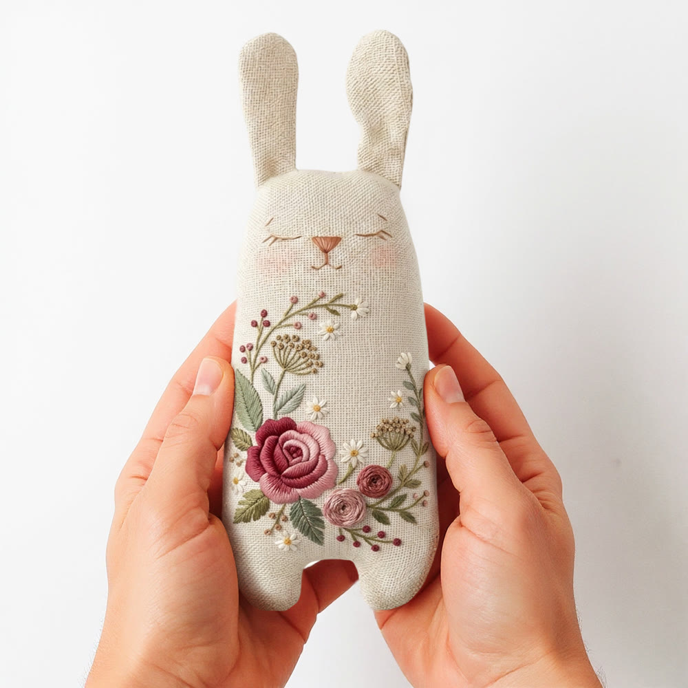 Rubbyoo Bunny Toy Embroidery Kit -  Blooming Flower | Stuffed Rabbit Toy | Easy Sewing Kit - image 3