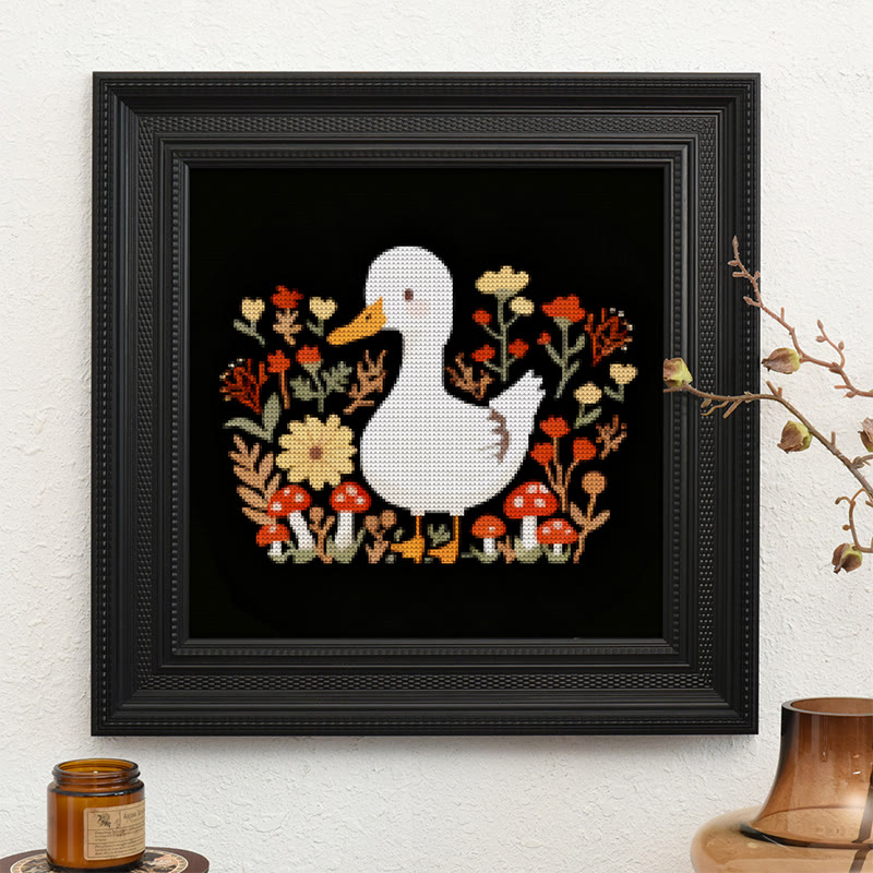 Cross Stitch Kit - Floral Duck | Autumn Animal Craft | Nice Stitch Gifts - image 10