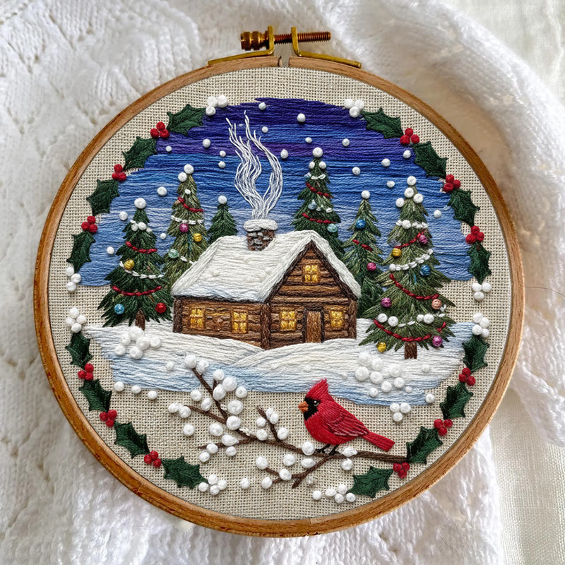 Rubbyoo Embroidery Kit - Christmas Town | Diy Christmas Collection | Unique Home Decor - image 6