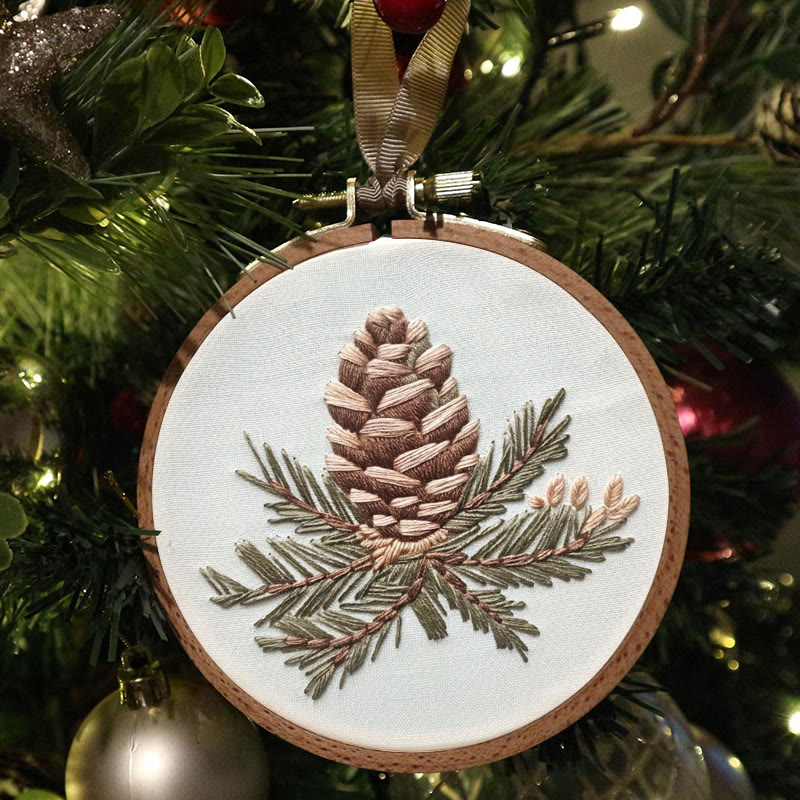 Rubbyoo Embroidery Kit- Pinecone Branch - image 3