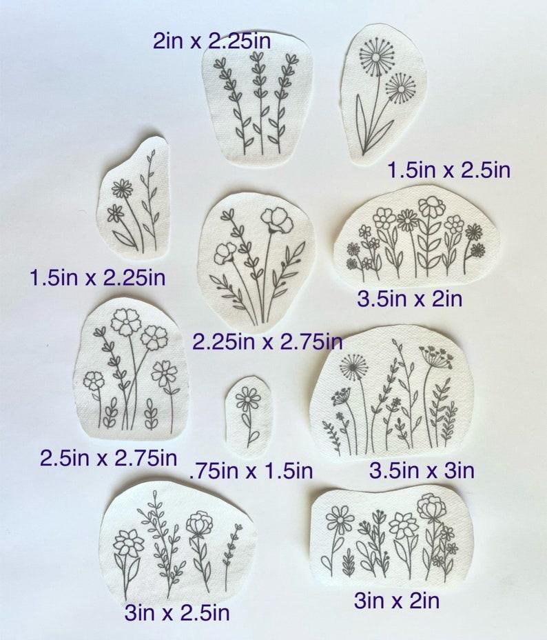 Little Flowers Stick And Stitch Patterns |   Beginner Pocket Design | Diy Floral Ornament - 10pcs - image 6