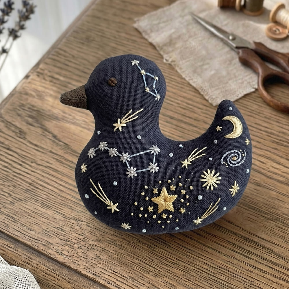 Rubbyoo Duck Embroidery Kit - Starry Night |  Lovely Handmade Art | Gift For Friends - image 7