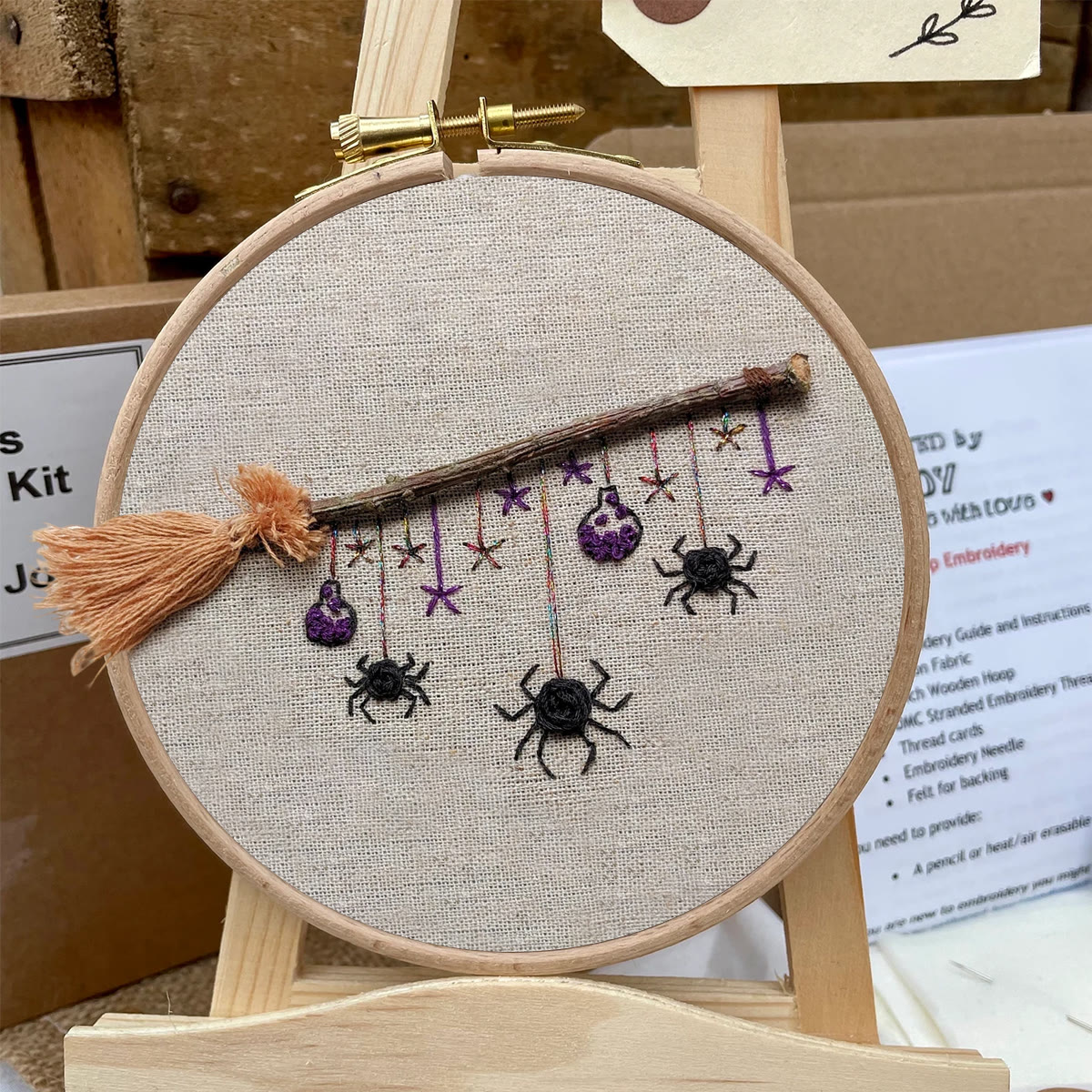 Rubbyoo Embroidery Kit - Halloween Spider | Creative Spooky Craft | Halloween Desk Decor - image 8