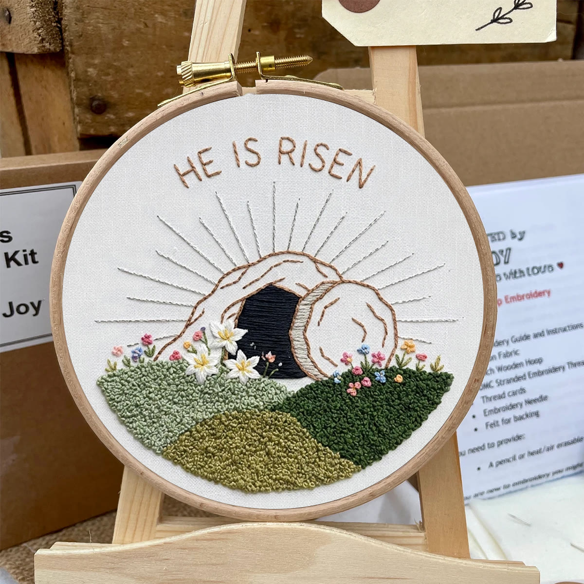 Rubbyoo Embroidery Kit - Christian Art | Easter Stitch Pattern | Unique Handmade Wall Art - image 6