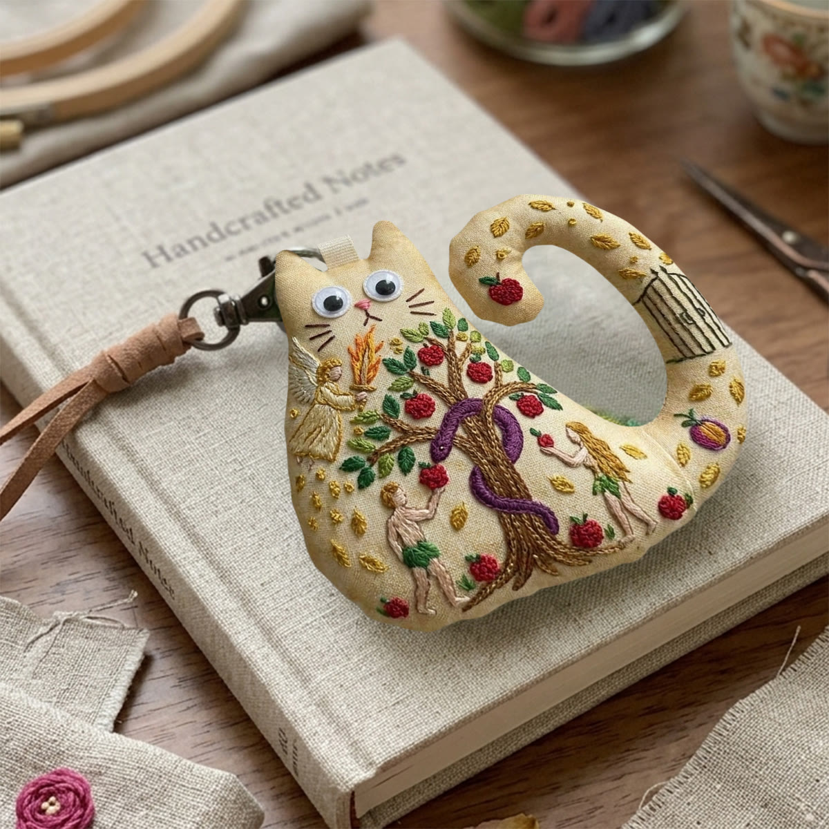Rubbyoo Cat Embroidery Kit - Garden Of Eden | Unique Birthday Gift | Vintage Style Charm - image 8