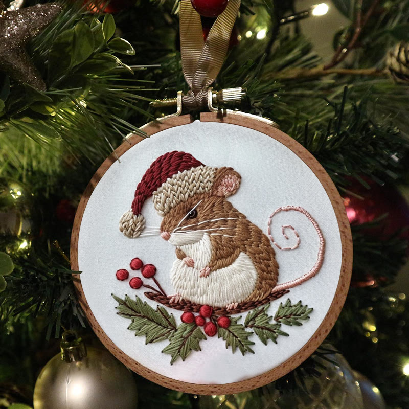 Rubbyoo Embroidery Kit-  Cute Mouse On A Branch - image 6
