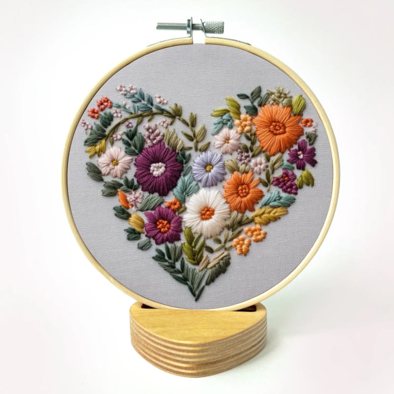 Rubbyoo Embroidery Kit - Charming Floral Heart | Beginner Handmade Craft | Diy Valentine Gift - image 10