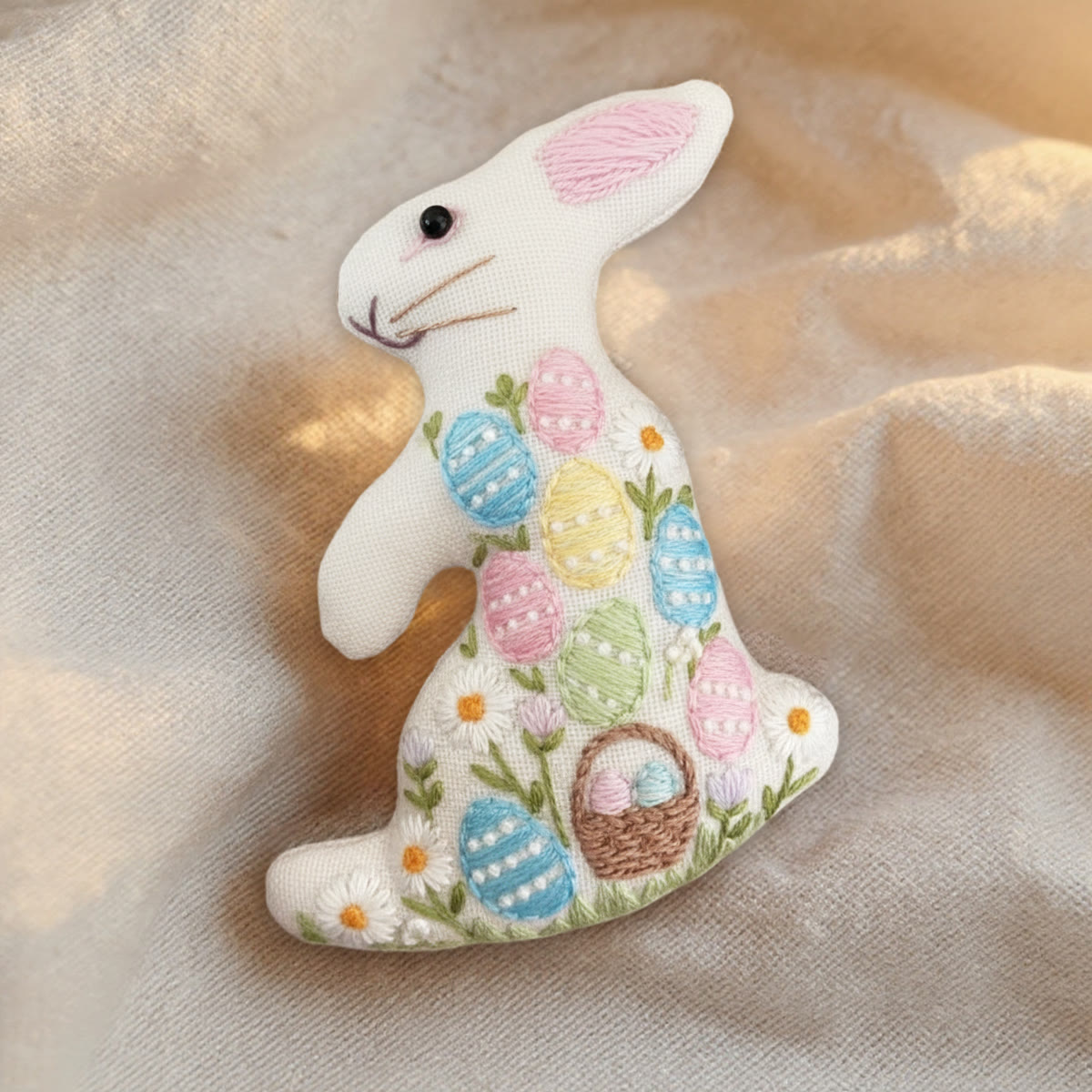 Rubbyoo Rabbit Embroidery Kit - Colourful Egg | Happy Easter Craft | Diy Handmade Art - image 8