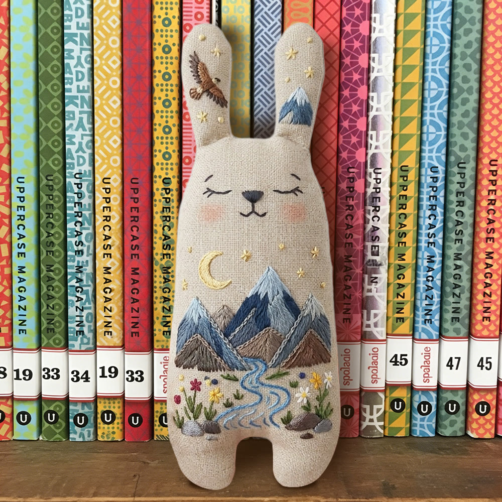 Rubbyoo Bunny Toy Embroidery Kit - Mountains And Stars | Sewing Craft Ideas | Diy Bunny Toy  - image 5