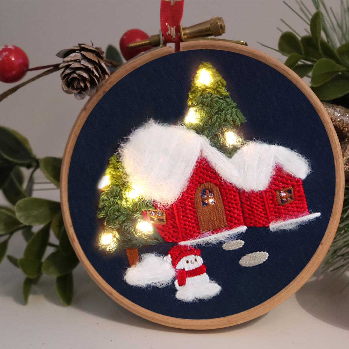 Rubbyoo Embroidery Kit - Christmas Snowy House | Handmade Holiday Ornament | Perfect Gifts For Friend  - image 6