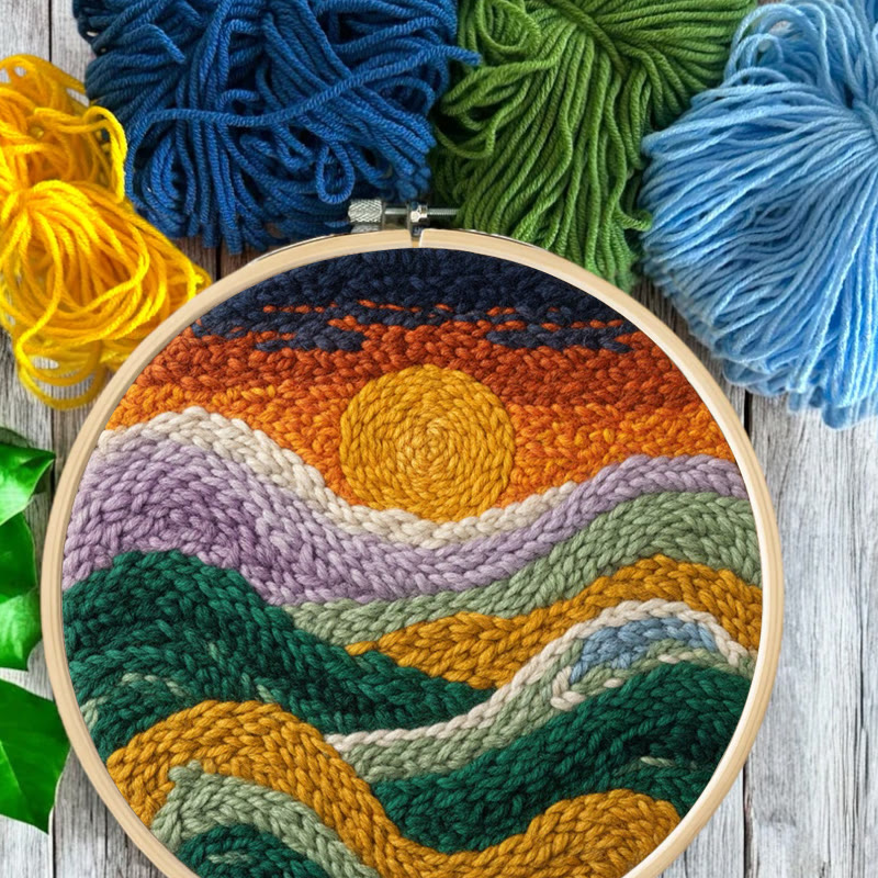 Colorful Layered Mountain Sunset Punch Needle Kit – Beginner Friendly DIY Craft | Top Gifting Pick - image 9