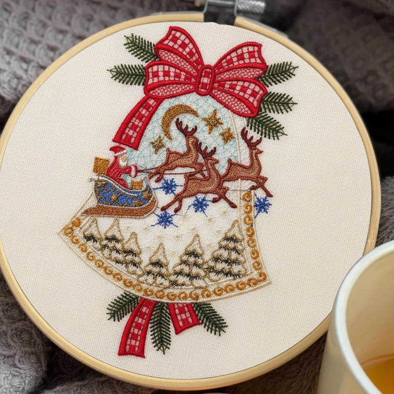 Rubbyoo Embroidery Kit - Christmas Bell | Diy Christmas Tree Hanging | Unique Holiday Decoration - image 5