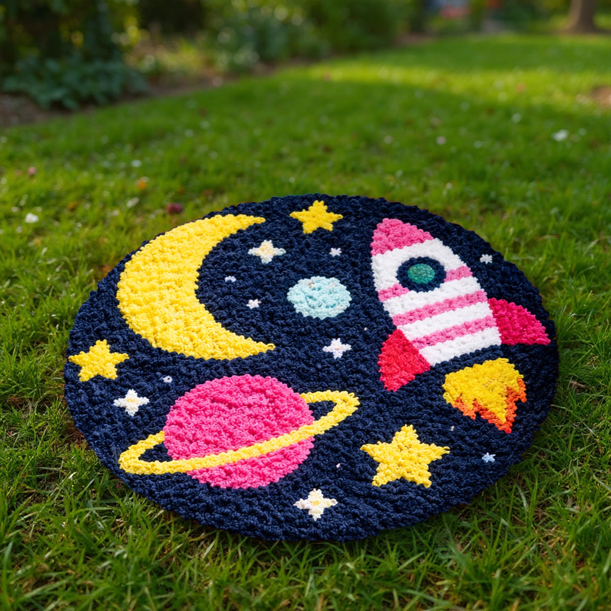 Rubbyoo Latch Hook Rug Kit - Universe | Carpet For Living Room | Diy Nursery Mat - image 10