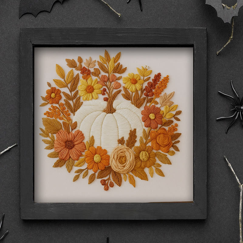 Rubbyoo Embroidery Kit - Autumn Pumpkin |  Perfect  Fall Craft | Halloween Decor Project - image 9