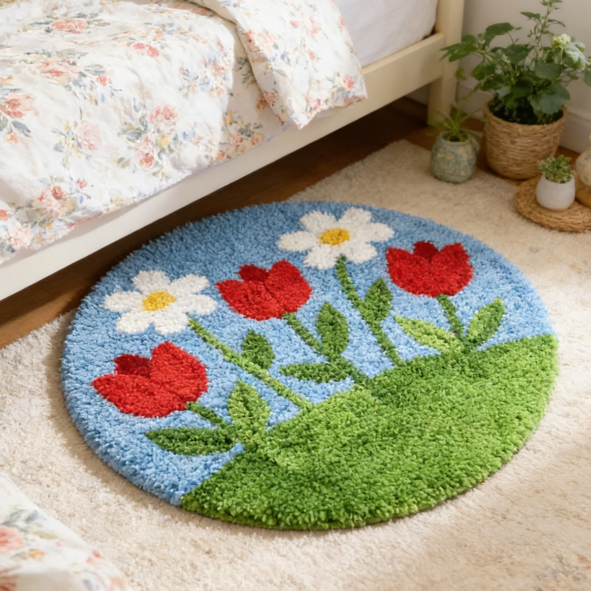 Rubbyoo Latch Hook Rug Kit - Little Flower | Spring Home Decoration | Easy Handmade Art - image 7