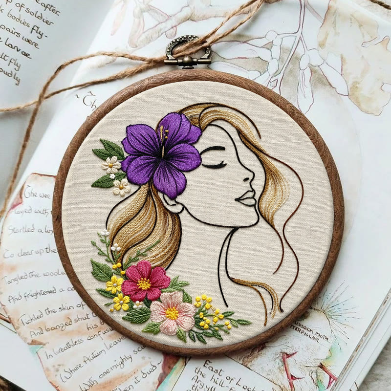 Rubbyoo Embroidery Kit - Gorgeous Woman | Modern Stitch Patten | Perfect Gift For Her - image 4