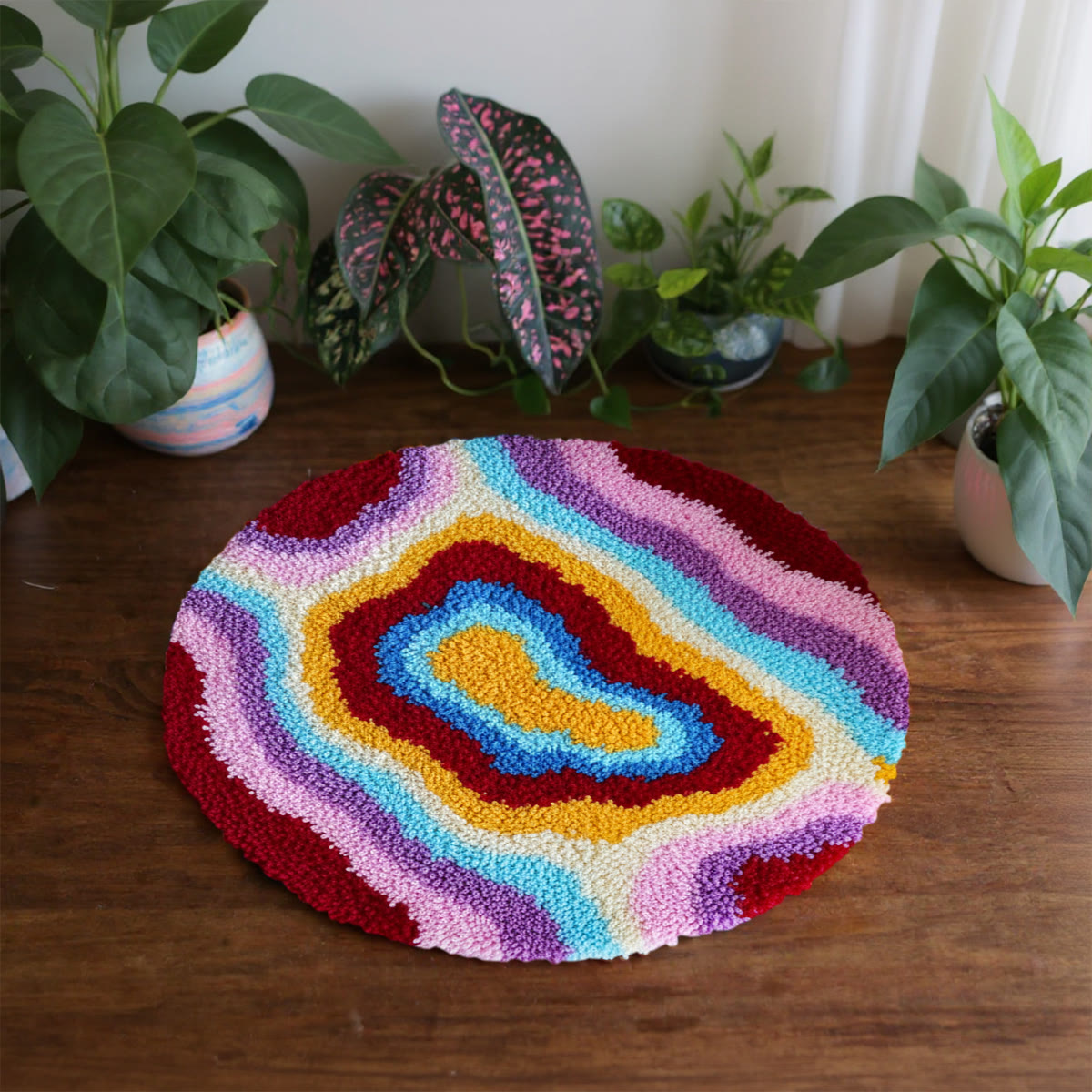 Rubbyoo Latch Hook Rug Kit - Wavy Patten | Abstract Handmade Carpet | Perfect For Beginner  - image 6