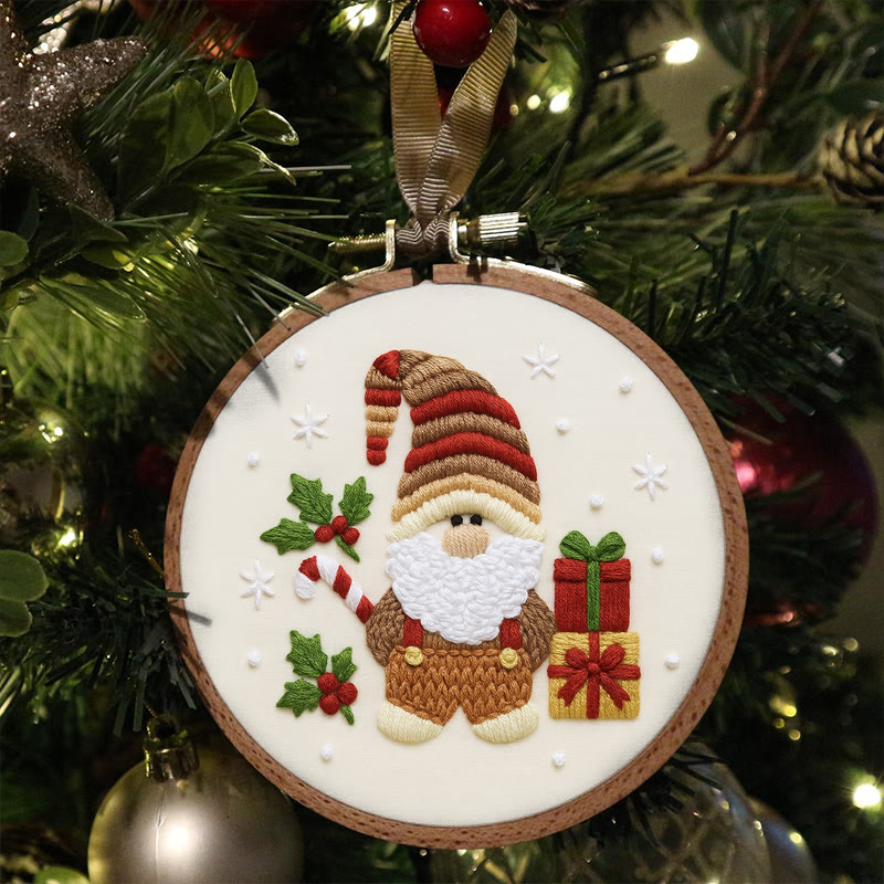 Rubbyoo Embroidery Kit - Christmas Gnome | Christmas Tree Decor | Diy Home Hanging Gifts  - image 5
