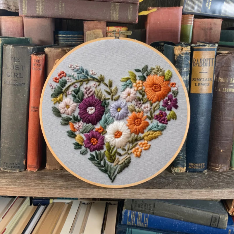 Rubbyoo Embroidery Kit - Charming Floral Heart | Beginner Handmade Craft | Diy Valentine Gift - image 6