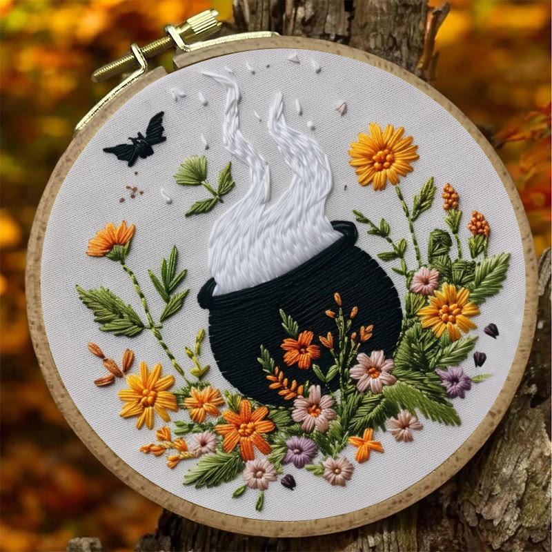 Rubbyoo Embroidery Kit - Magical Cauldron | Personalized Halloween Ornament | Beginner Halloween Handicraft - image 3