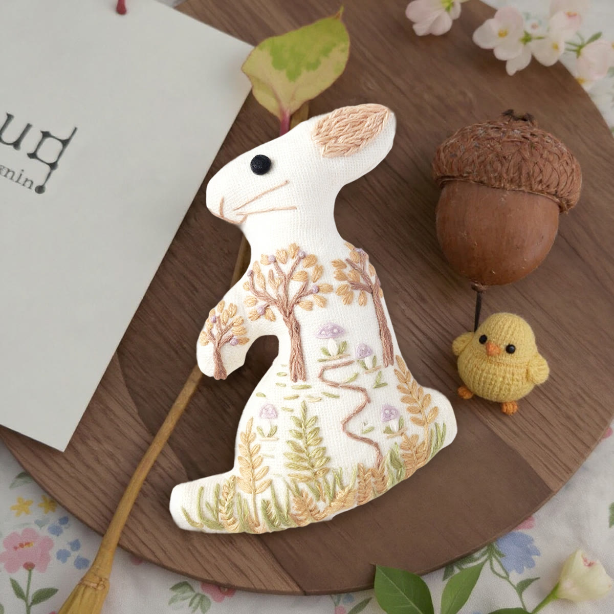 Rubbyoo Rabbit Embroidery Kit - Vibrant Forest | Creative Bunny Artwork | Perfect Gift For Animal Lovers - image 8