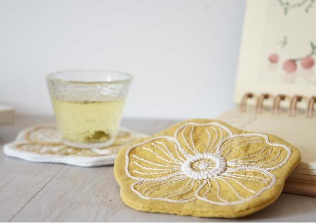 Embroidery Flower Coasters Kit | Creative Desk Decoration | Nice Handmade Gift | Diy Cup Mat - image 5