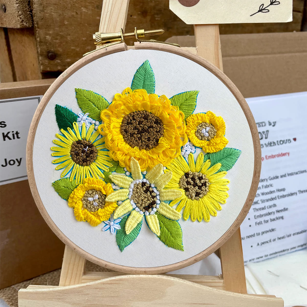 Rubbyoo Embroidery Kit-  Sunflower Starter Kit For Craft Lover - image 5