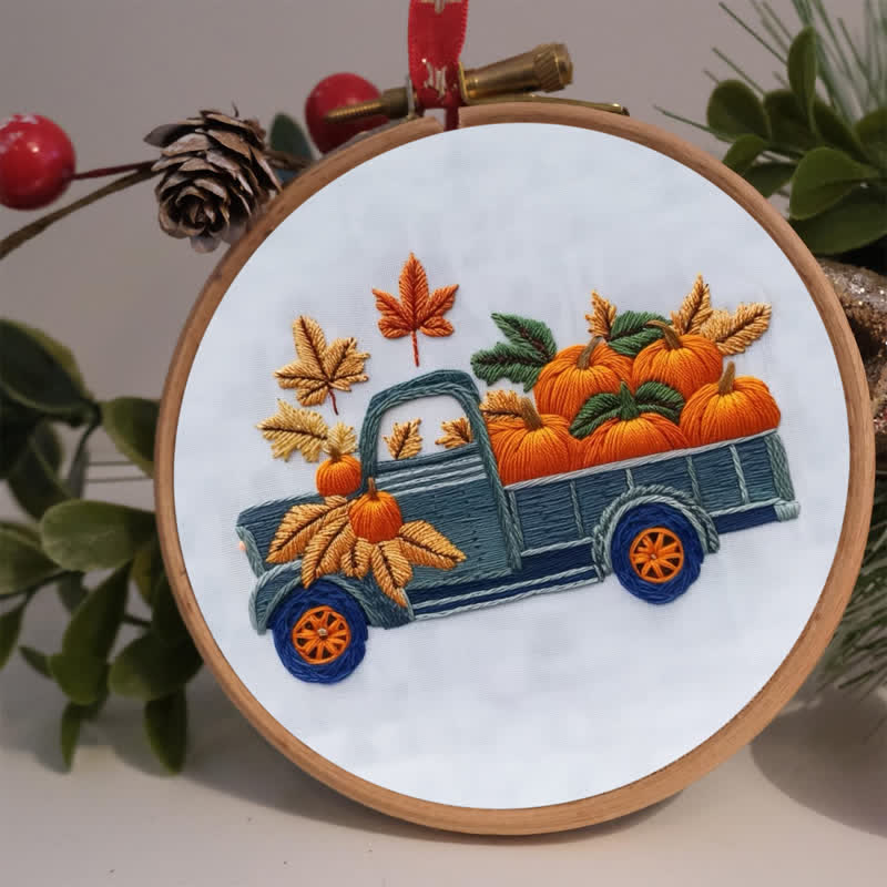 Rubbyoo Embroidery Kit - Vintage Truck Farmstand - image 3