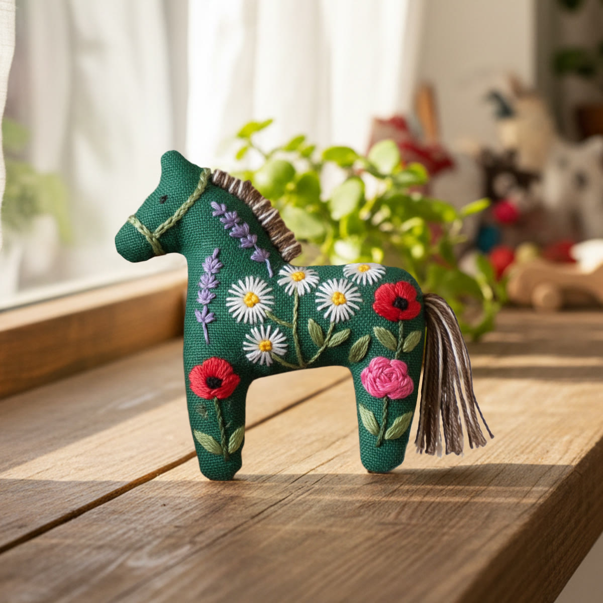 Rubbyoo Horse Embroidery Kit - Colourful Flower | Great Handmade Gifts | Creative Home Ornament - image 7