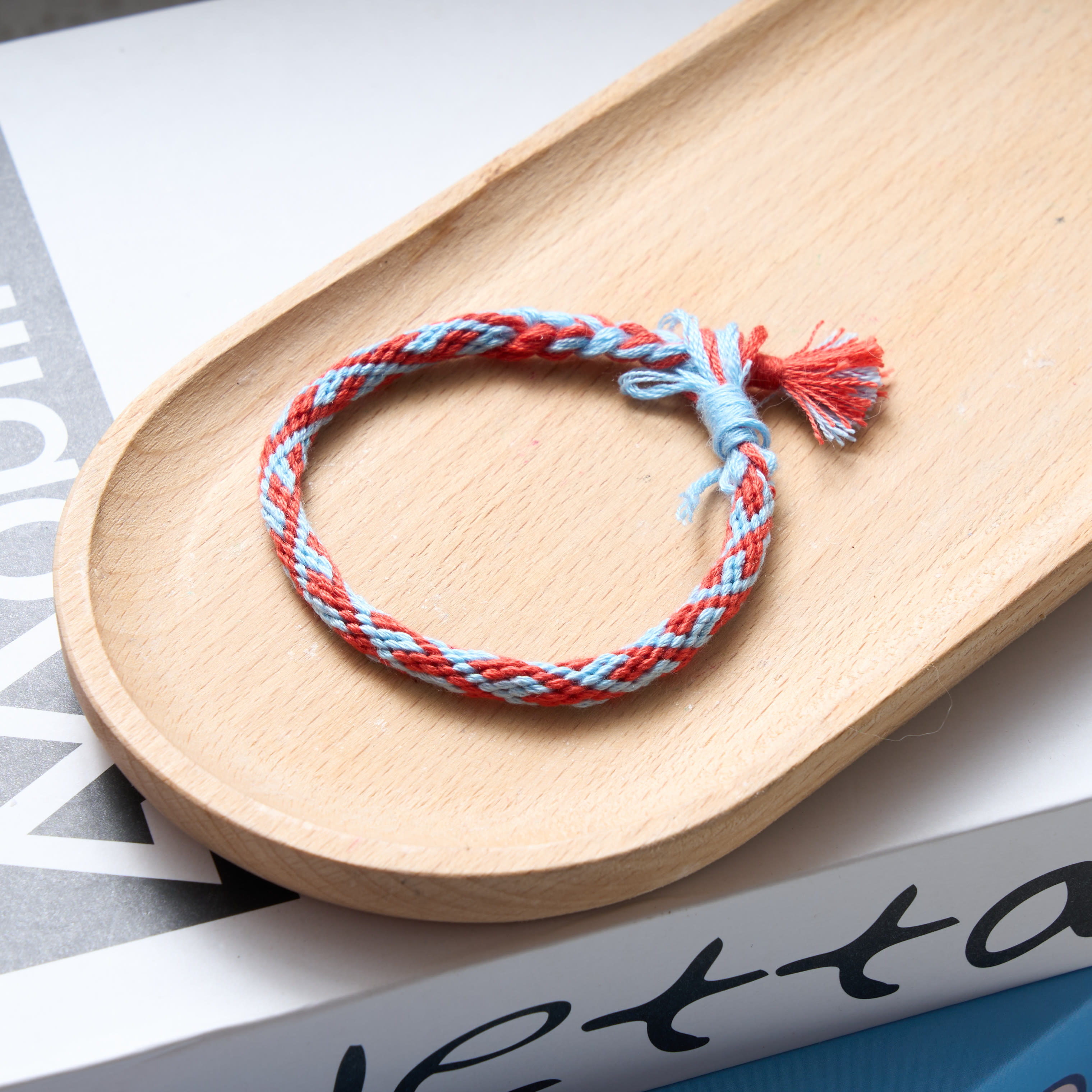 Rubbyoo Kumihimo Bracelet Kit - Saltwater | Special Contrast Color Style | Wristband for Friends and Couples - image 4