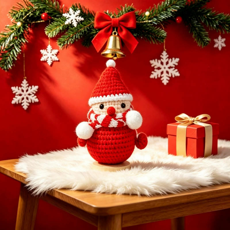 Rubbyoo Vintage Christmas Tree Ornament - Diy Crochet Xmas Hanging | Festive Holiday Home  Accent - Santa - image 11