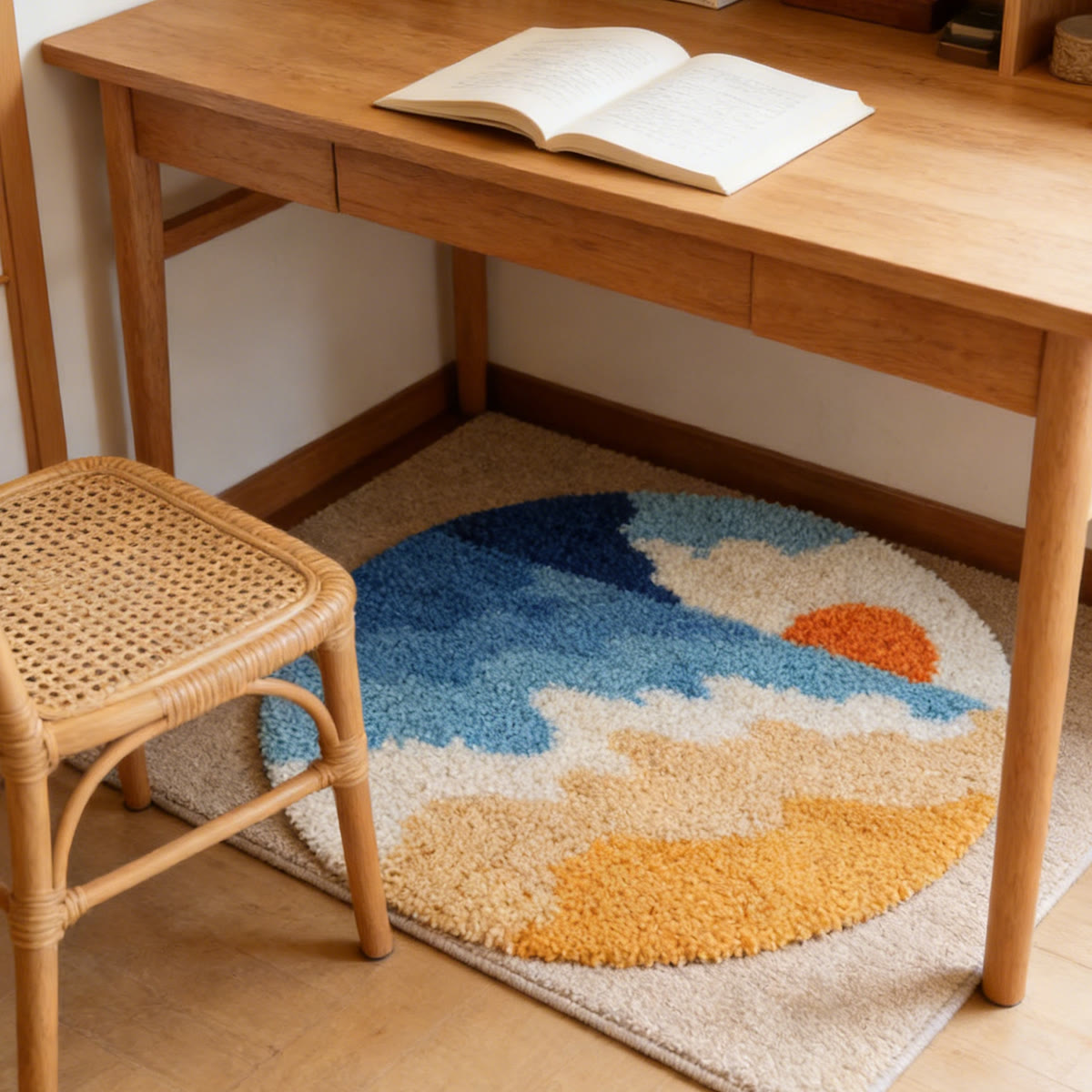 Rubbyoo Latch Hook Rug Kit - Beautiful Seaside | Handmade Colorful Mug | Full Kit For Starter - image 6