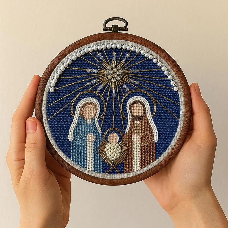 Rubbyoo Bead Embroidery Kit - Nativity Day | Creative Handmade Needlepoint | Diy Wall Hanging - image 8