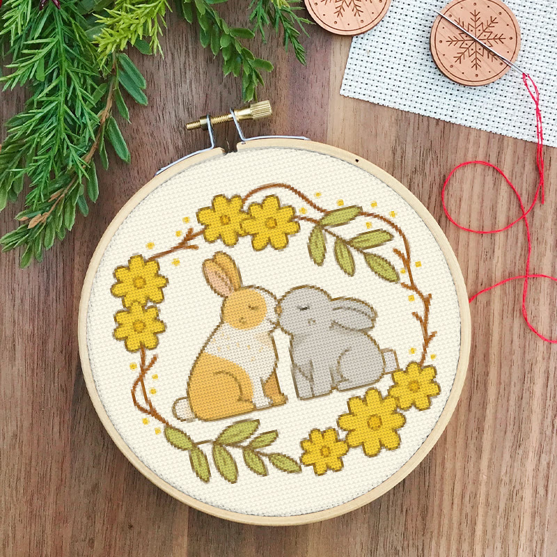  Cross Stitch Kit - Love Rabbit | Nice Wedding Handmade Gifts | Perfect For Lover - image 6