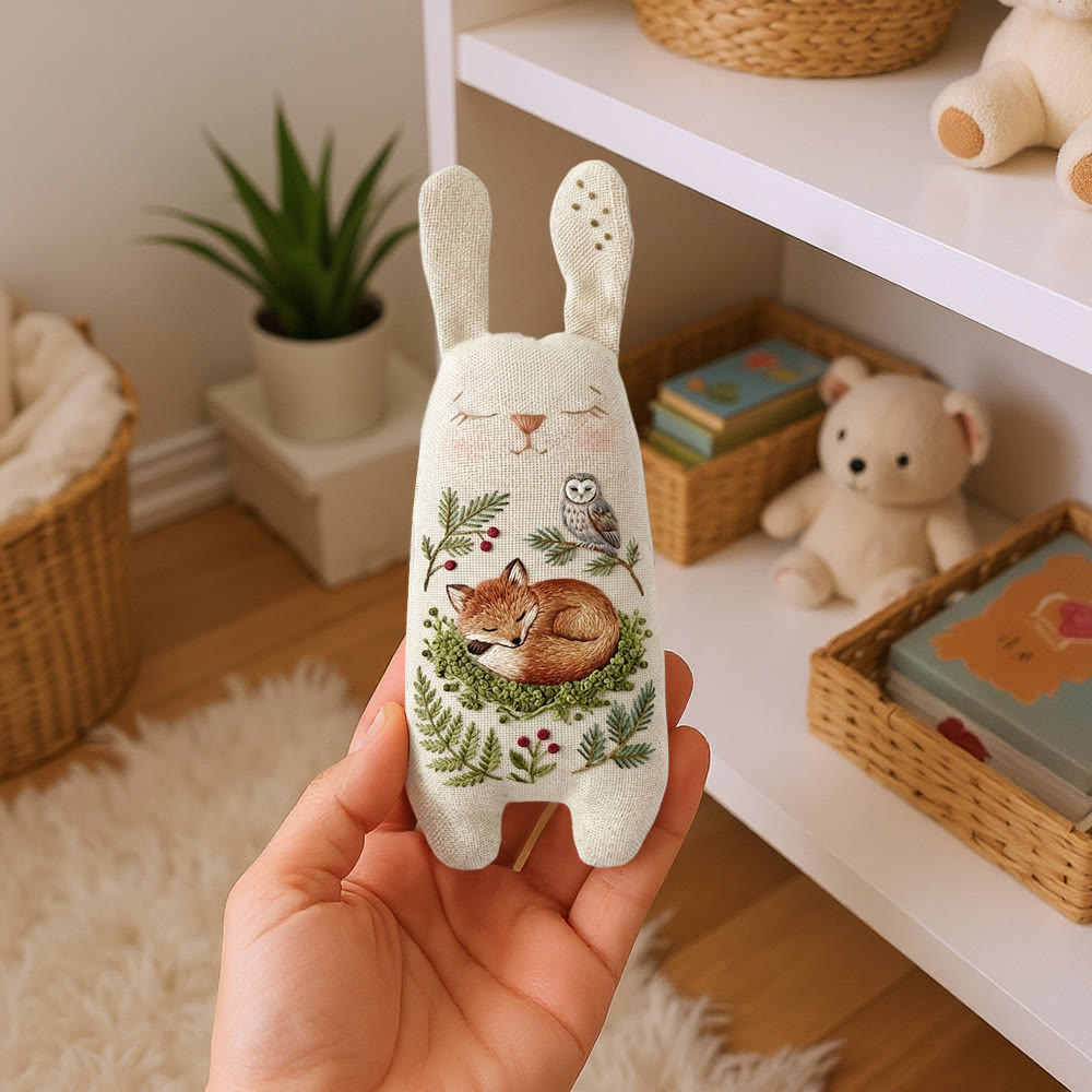 Rubbyoo Bunny Toy Embroidery Kit - Sleeping Fox And Owl | Creative Craft | Unique Handmade Toy For Kids - image 8