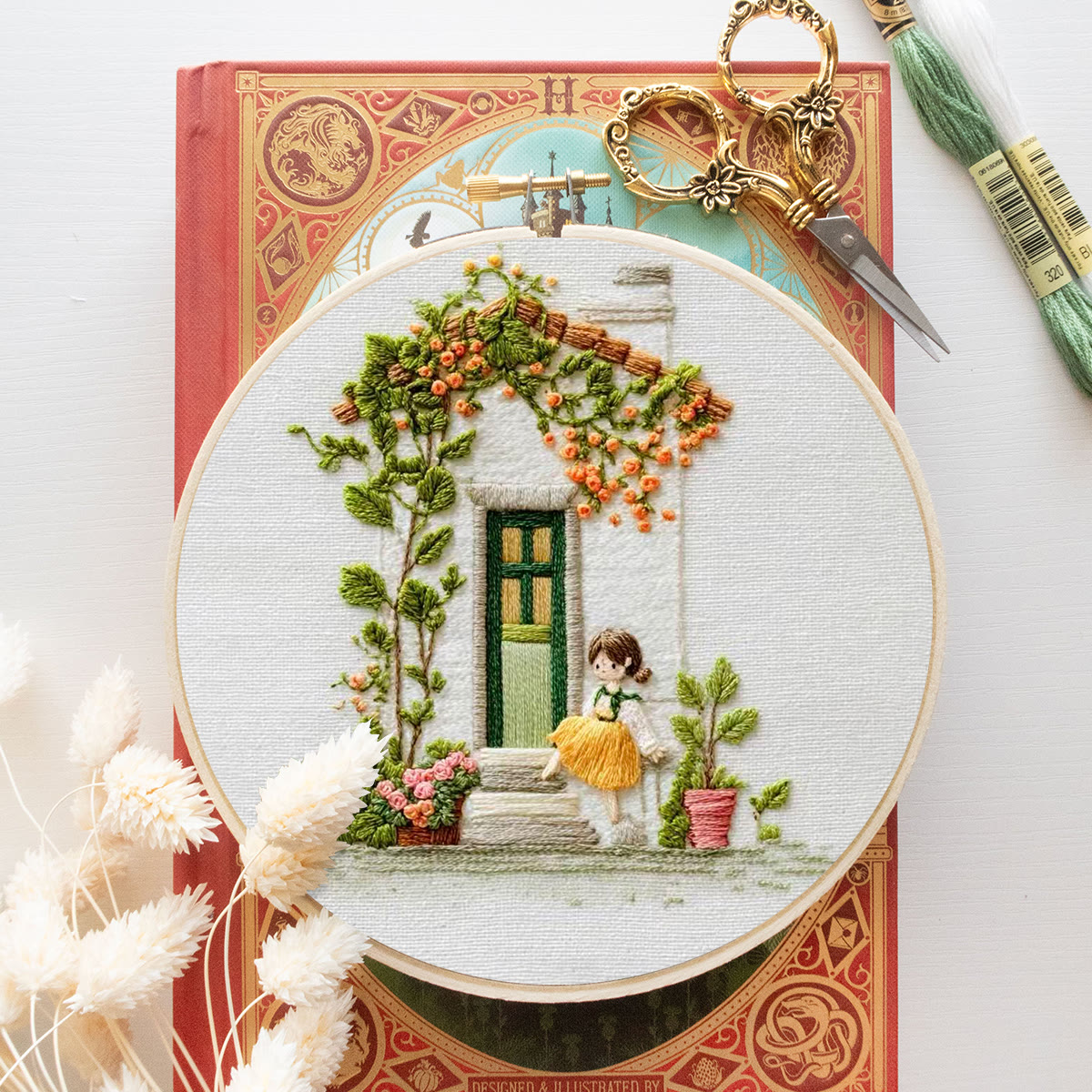 Rubbyoo Embroidery Kit - Aesthetic House | Diy Needle Craft | Perfect For Wall Hanging - image 8